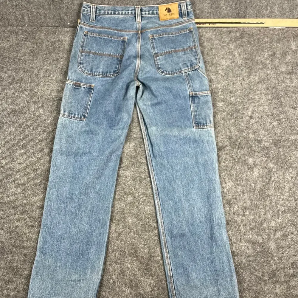 SawHorse Jeans Mens‎ Size 34x34 Blue Carpenter Workwear Utility Straight Denim